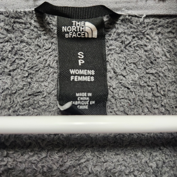 The North Face Osito Jacket Womens Sm Gray Fleece Full Zip High Pile Cabincore - Picture 6 of 10